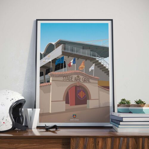 RUGBY | USAP | Arche Aimé Giral - 30 x 40 cm