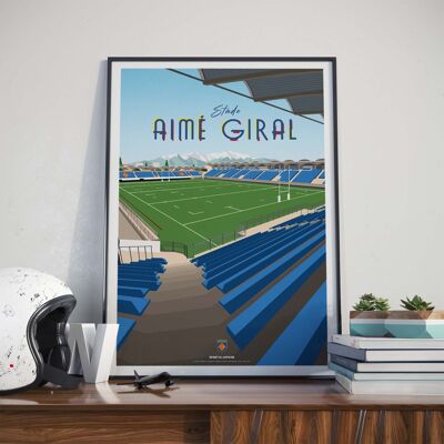 RUGBY | USAP | Aimé Giral stadium - 30 x 40 cm