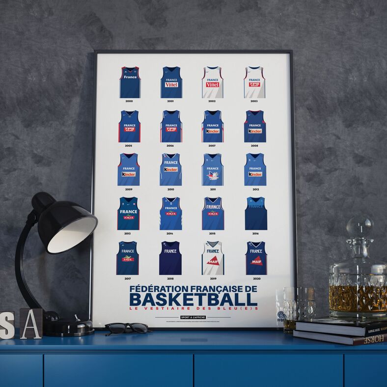 Affiche BASKET- Team France Basket Evan Fournier 40 x 60 cm BASKET