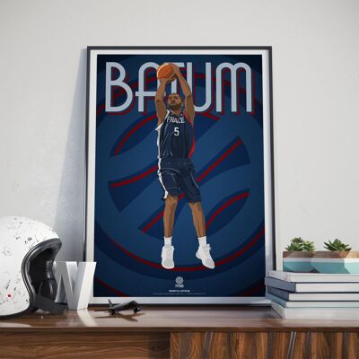 PALLACANESTRO | Squadra Francia Basket | Nicola Batum - 30 x 40 cm