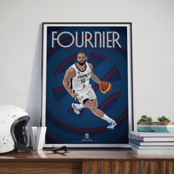 BASKET | Team France Basket | Evan Fournier - 30 x 40 cm 1