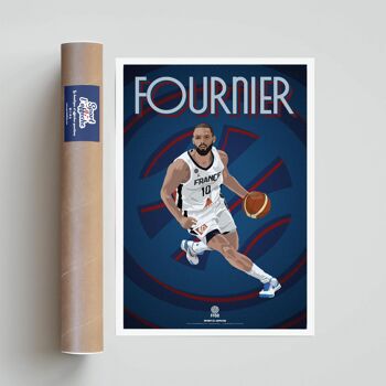 BASKET | Team France Basket | Evan Fournier - 30 x 40 cm 2