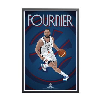 BASKET | Team France Basket | Evan Fournier - 30 x 40 cm 3