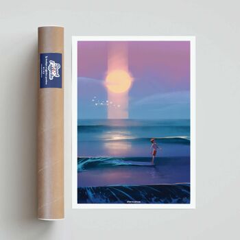 SURF l "Sunset Session" by Losty - 40 x 60 cm 2