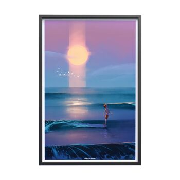SURF l "Sunset Session" by Losty - 40 x 60 cm 3