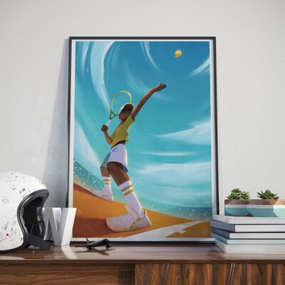 TENNIS l "Ace" by Losty - 30 x 40 cm