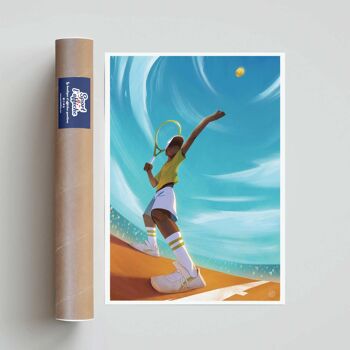 TENNIS l "Ace" by Losty - 30 x 40 cm 2