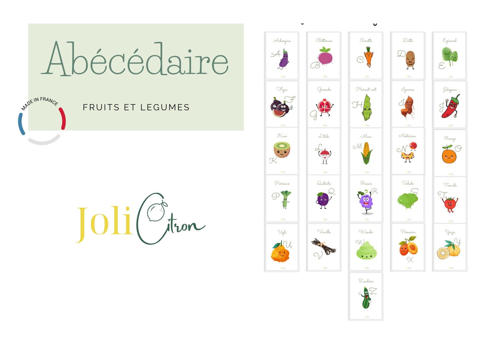 ABC of fruits and vegetables