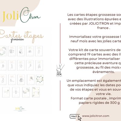 Cartes étapes grossesse