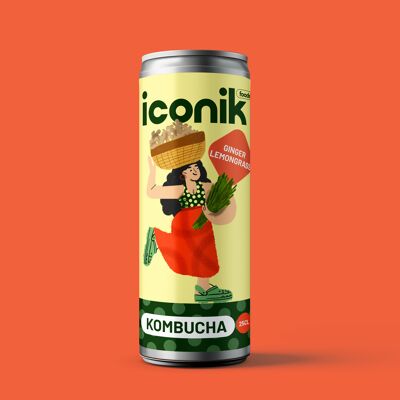 ICONIK Foods Kombucha - Ginger Lemongrass