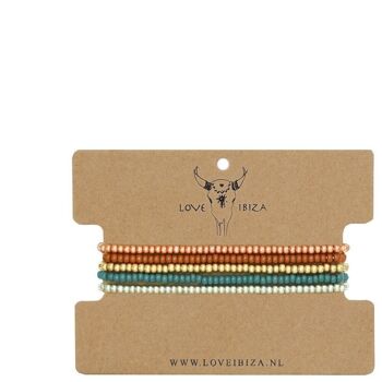 Lot de 5 bracelets miyuki automne 2