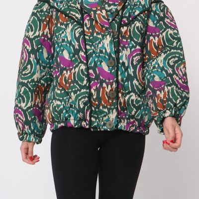 Printed down jacket