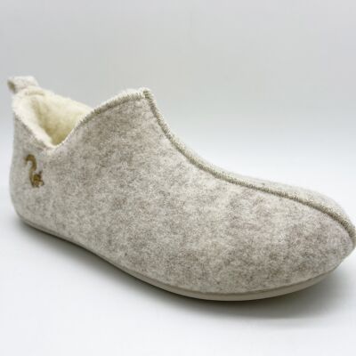 thies 1856 ® Slipper Boots beige with Eco Wool (W)