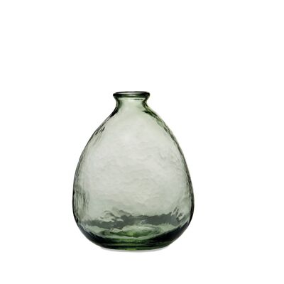Decorative green glass vase