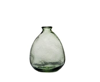 Vase décoratif en verre vert 1