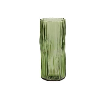 Vase en verre vert moderne 30 cm 1