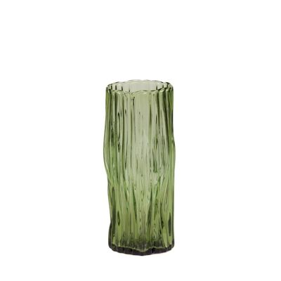 vaso moderno in vetro verde