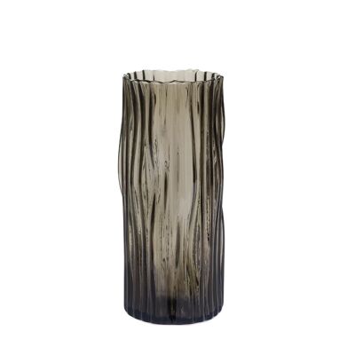 Modern brown glass vase 30 cm