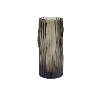 Vase moderne en verre marron 30 cm 1