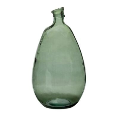 Original green recycled glass vase 47 cm