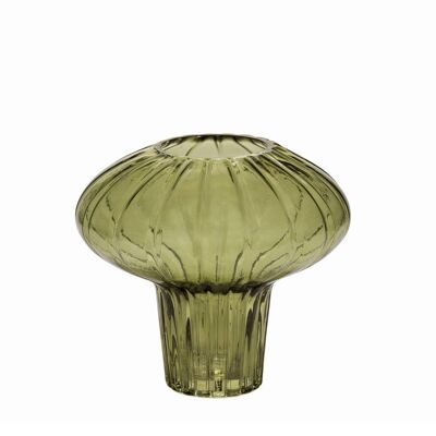 Vase Vintage en Verre Vert