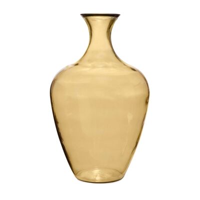 Vase de sol en verre jaune