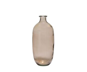 Vase bouteille en verre recyclé marron 1