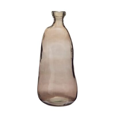 Original Vase aus braunem Recyclingglas 51 cm
