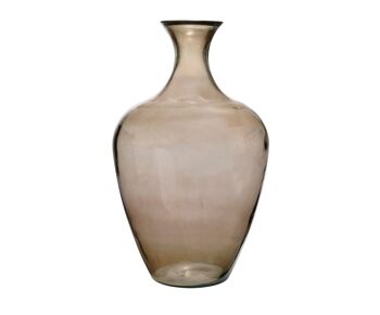 Vase de sol en verre brun rustique 1