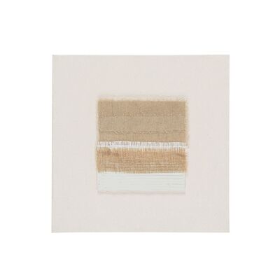 Peinture abstraite minimaliste beige sur toile