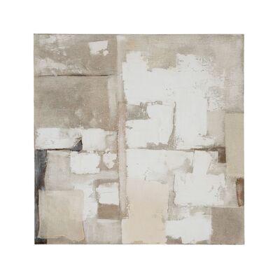 Tableau abstrait gris moderne sur toile 60x60