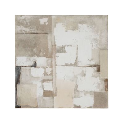 Quadro moderno astratto grigio su tela 60x60