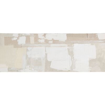 White abstract headboard painting on canvas