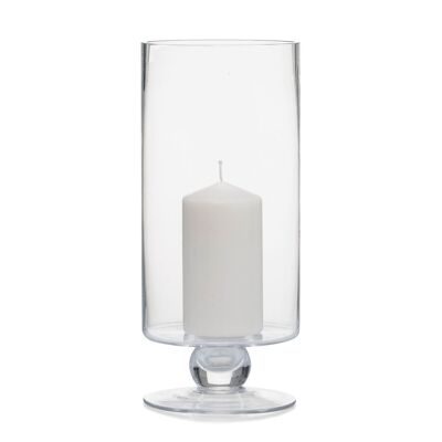 Classic transparent glass candle holder