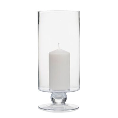 Bougeoir classique en verre transparent