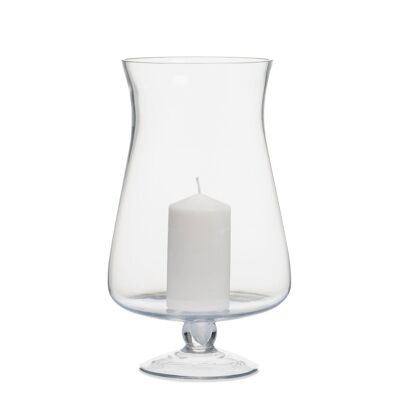 Classic clear glass candle holder