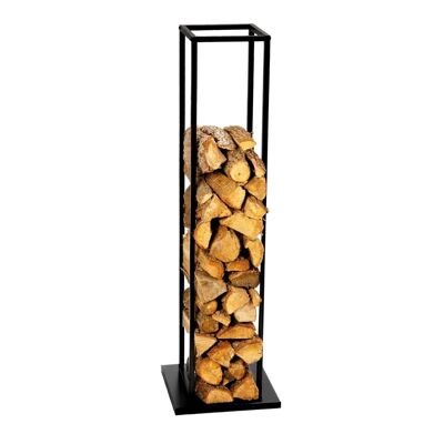 Industrial black metal wood storage 115 cm