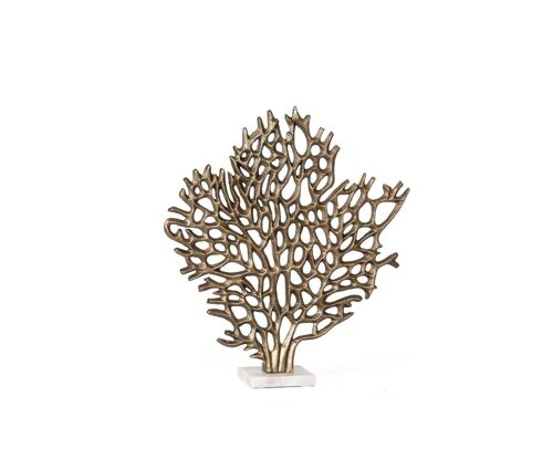 Figura árbol de la vida de metal dorado