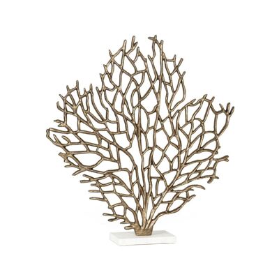 Golden metal tree of life figurine 53 cm