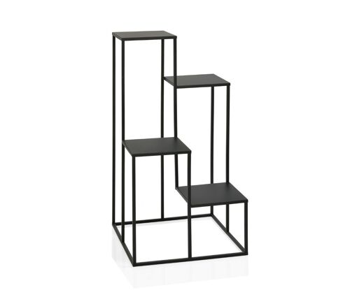 Soporte para plantas de metal negro