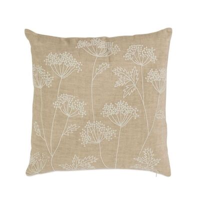 Classic beige flower cushion 45x45 cotton