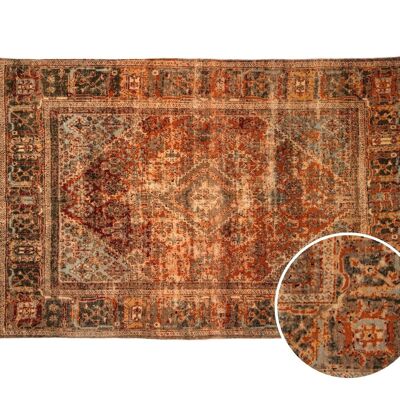 Oriental red cotton living room rug