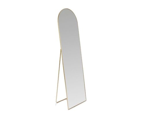 Espejo de pie para vestidor moderno dorado de metal