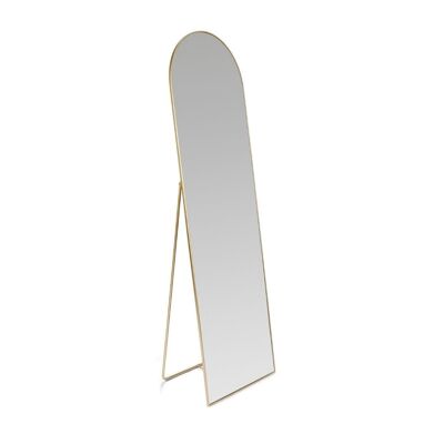 Espejo de pie para vestidor moderno dorado de metal