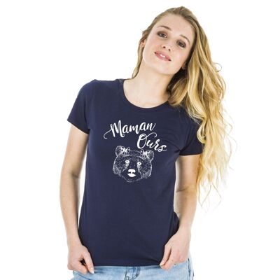Tshirt navy maman ours