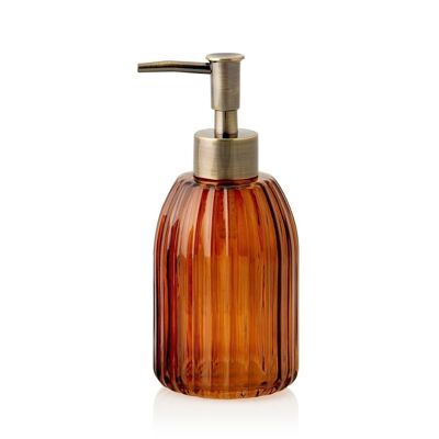 Dispensador de baño naranja de cristal estilo vintage