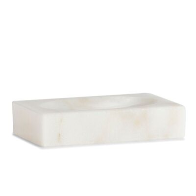 Porte-savon de salle de bain en marbre blanc