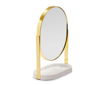Miroir à bijoux or en marbre classique 2