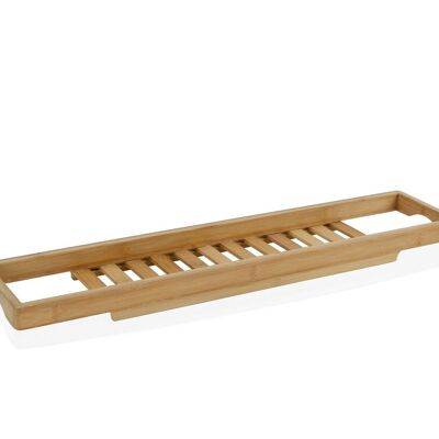 Modern beige bamboo bathtub tray