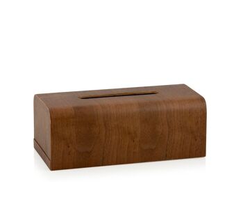Boîte à mouchoirs en bois marron 1